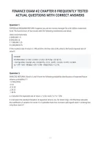 Finance Exam &num;2 Chapter 8 Frequently Tested&NewLine;Actual Questions With Correct Answers