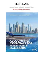 Test Bank for Accounting Essentials for Hospitality Managers&comma; 4th Edition by Chris Guilding&comma; Chapter 1-16 &vert; All Chapters
