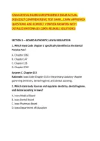 Iowa Dental Board Jurisprudence Exam Actual &NewLine;2026&sol;2027 Comprehensive Test Bank &comma; Exam Approved &NewLine;Questions And Correct Verified Answers With &NewLine;Detailed Rationales &lpar;100&percnt; Reliable Solutions&rpar; 