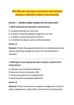 NUR 198 Exam 1 Questions and Answers with Complete &NewLine;Solutions &vert; 2026&sol;2027 Update&vert; Joyce University