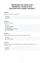 Fire Instructor 1 Final Exam&NewLine;Frequently Tested Actual&NewLine;Questions With Correct Answers