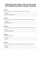 Fire Instructor 1 Final Latest Actual Exam&NewLine;With Verified Questions & Correct Answers