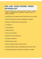 BIOL 2460 Microbiology Exam 3 Review 2026&sol;2027 &vert; Study Guide&comma; Practice Questions & Answers