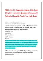 NBCE Part III Diagnostic Imaging &lpar;DXI&rpar; Exam 2026&sol;2027 &ndash; 150 Practice Questions & Answers with Detailed Rationales &vert; Chiropractic Board Exam Study Guide