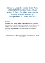 Computer Science Exam 2026&sol;2027&colon; 63 Test Bank Questions & Answers&NewLine;&NewLine;