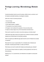Portage Learning BIOD 171 Microbiology Module 5 2026&sol;2027 &vert; Study Guide&comma; Practice Questions & Exam Review