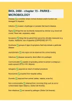 BIOL 2460 Microbiology Chapter 15 2026&sol;2027 &vert; Study Guide&comma; Practice Questions & Exam Review