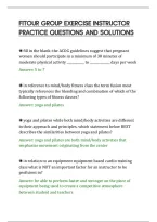 Fitour Group Exercise Instructor&NewLine;Practice Questions And Solutions