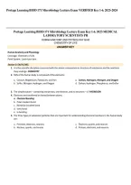 Portage Learning BIOD 171 Microbiology Lecture Exams 1&ndash;6 Verified Answer Key 2023&ndash;2024