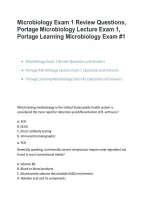 Portage Learning BIOD 171 Microbiology Bundle&colon; Exams 1&ndash;6&comma; Lab Exams 1&ndash;9&comma; Study Guides&comma; Practice Questions & Answers 2026&sol;2027
