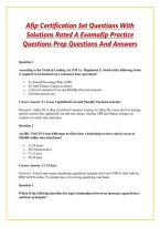 Afip Certification Set Questions With Solutions Rated A Examafip Practice Questions Prep Questions And Answers
