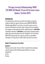 Complete&excl;&excl; Complete&semi; Portage Learning Pathophysiology NURS 231&sol;BIOD 331 Final Exam & module 1-10 Exams&vert; All Versions In Each Exam Categorized &vert; Latest Update&sol; Verified 2025