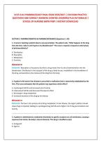 Ucsf U141 Pharmacology Final Exam 2026&sol;2027 &vert; 150 Exam Practice &NewLine;Questions And Correct Answers &lpar;Verified Answers&rpar; Plus Rationales &vert; &NewLine;School Of Nursing Mepn Prep &vert; Instant Download