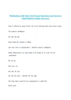 Medication Aide State Test Exam Questions & Answers &vert; Verified Study Guide &lpar;2024&sol;2025 Graded A&plus;&rpar;