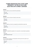Florida Fire Instructor 1 Study Guide&NewLine;Frequently Tested Actual Exam&NewLine;Questions With Correct Answers&NewLine;