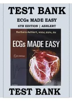 Test Bank for ECGs Made Easy 6th Edition by Barbara Aehlert