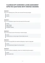 Fluoroscopy Overview Clover Assessment&NewLine;Expected Questions With Verified Answers