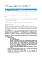 Volledige samenvatting Familiaal Vermogensrecht&comma; lesnotities &plus; cursus