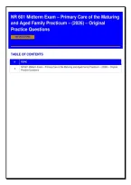 NR 601 Midterm Exam 2026 &vert; Primary Care of the Maturing and Aged Family Practicum &vert; Original Practice Questions & Answers &vert; Exam Prep