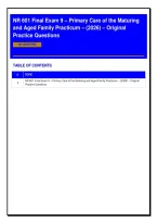 NR 601 Final Exam 9 2026 &vert; Primary Care of the Maturing and Aged Family Practicum &vert; Original Practice Questions & Answers &vert; Exam Prep