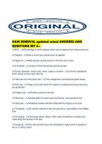 Hair Removal Updated Actual Answers And Questions Set A&period;pd