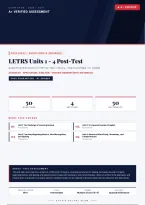 LETRS Units 1&ndash;4 Post-Test 2026&sol;2027 &ndash; Questions and Answers &vert; Literacy &vert; Reading Foundations &vert; Complete Verified Answers &vert; Detailed Rationales &ndash; Pass Guaranteed &ndash; A&plus; Graded