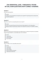 Fsa Credential Level 1 Frequently Tested&NewLine;Actual Exam Questions With Correct Answers&NewLine;