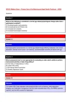  NR 601 Midterm Exam 2026 &vert; Primary Care of the Maturing and Aged Family Practicum &vert; Practice Questions & Answers
