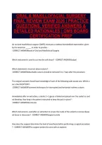 Oral & Maxillofacial Surgery&NewLine;Final Review Exam 2026 &vert; Practice&NewLine;Questions&comma; Verified Answers &&NewLine;Detailed Rationales &vert; Oms Board&NewLine;Certification Prep