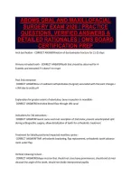 Aboms Oral And Maxillofacial&NewLine;Surgery Exam 2026 &vert; Practice&NewLine;Questions&comma; Verified Answers &&NewLine;Detailed Rationales &vert; Oms Board&NewLine;Certification Prep