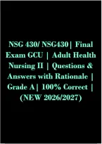 NSG 430&sol; NSG430&vert; Final Exam GCU &vert; Adult Health Nursing II &vert; Questions & Answers with Rationale &vert; Grade A&vert; 100&percnt; Correct &vert; &lpar;NEW 2026&sol;2027&rpar;