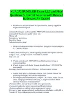 NUR 272 BUNDLED Exam 1&comma;2&comma;3 and Final Questions & Correct Answers with Detailed Rationales A&plus; Graded&NewLine;