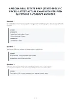 Arizona Real Estate Prep &lpar;State-Specific&NewLine;Facts&rpar; Latest Actual Exam With Verified&NewLine;Questions & Correct Answers