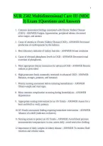 NUR 2502 Multidimensional Care III &lpar;MDC 3&rpar; Exam 1Questions and Answers&NewLine;