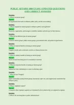 Public Affairs 1000 Exam 1 Updated Questions&NewLine;And Correct Answers