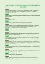 Bds H&period;7 Part 1 Updated Questions And Correct&NewLine;Answers