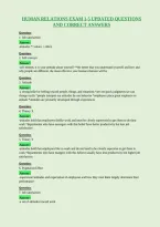 Human Relations Exam 1-5 Updated Questions&NewLine;And Correct Answers