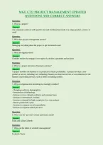Wgu C722 Project Management Updated&NewLine;Questions And Correct Answers