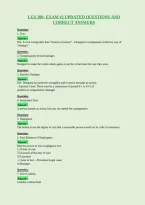 Lgs 200- Exam &num;2 Updated Questions And&NewLine;Correct Answers
