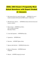 ZOOL 2403 Exam 2 Frequently Most &NewLine;Asked Questions with Expert Graded &NewLine;A&plus; Answers
