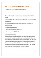 NSG 223 Mod 2 - Practice Exam Questions Correct Answers