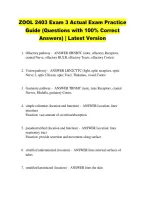 ZOOL 2403 Exam 3 Actual Exam Practice &NewLine;Guide &lpar;Questions with 100&percnt; Correct &NewLine;Answers&rpar; &vert; Latest Version 