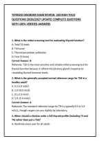 Thyroid Disorder Exam Review&colon; 100 High-Yield Questions &lpar;2026&sol;2027 Update&rpar; Complete Questions With 100&percnt; Verified Answers