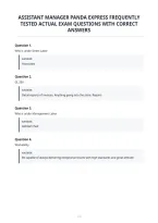 Assistant Meat Manager Public Latest Actual&NewLine;Exam With Verified Questions & Correct&NewLine;Answers