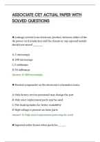 Associate Cet Certification&NewLine;Practice Questions And Solutions