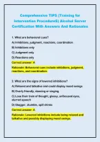 2026-2027 Comprehensive TIPS &lpar;Training for&NewLine;Intervention ProcedureS&rpar; Alcohol Server&NewLine;Certification With Answers And Rationales