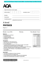 AQA A-Level Physics Paper 2 June 2026 &ndash; Question Paper and Mark Scheme