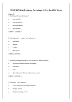 Test Bank for Exploring Psychology&comma; 12th Edition by David G&period; Myers