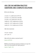 Asu Cse 240 Midterm Review&NewLine;Question Set With Accurate&NewLine;Answers