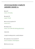 Atcn Exam Review Complete&NewLine;Answers Graded A&plus;